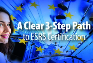 Infographic showing the step-by-step process of ESRS sustainability reporting under CSRD, including planning, materiality assessment, data collection, assurance, and certification
