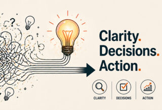 ESG and sustainability reporting visual showing complexity turning into clarity, decisions and action for better strategy, risk management and access to finance.