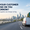 White delivery van approaching a low-emission zone, illustrating how resilient suppliers anticipate change and strengthen sustainable value chains.